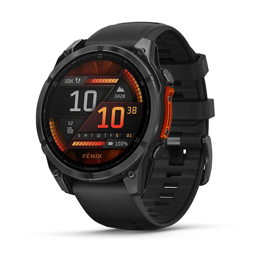 Garmin Fenix 8 3,56 cm (1.4") AMOLED 47 mm Digital 454 x 454 pixlar Pekskärm Svart Wi-Fi GPS