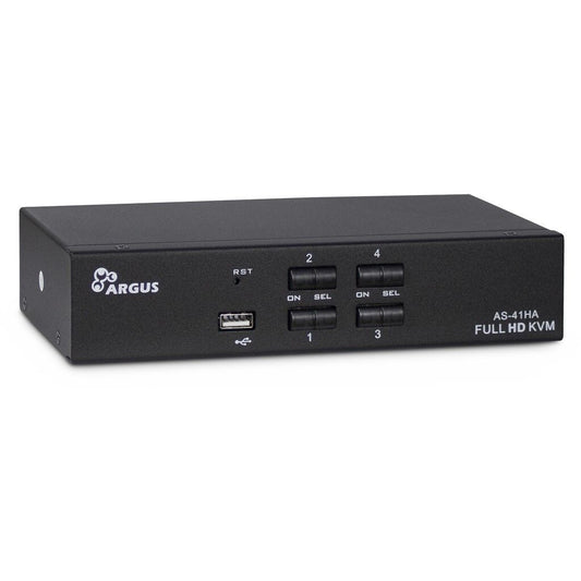 Inter-Tech AS-41HA HDMI KVM-switchar Svart