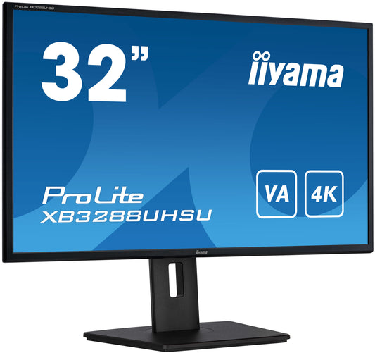 iiyama ProLite XB3288UHSU-B5 platta pc-skärmar 80 cm (31.5") 3840 x 2160 pixlar 4K Ultra HD LCD Svart