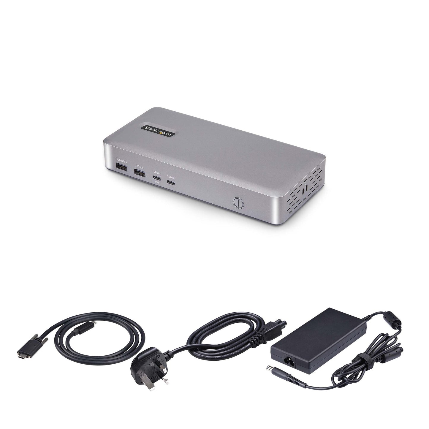 StarTech.com USB4-dockningsstation, USB-C 40 Gbps, dubbel video-HDMI, upp till 2x 4K 60 Hz 4:4:4 (RGB) eller 2x 4K 120 Hz 4:2:2, dockningsstation för flera bildskärmar, 6x USB, 2,5 GbE, 100 W PD