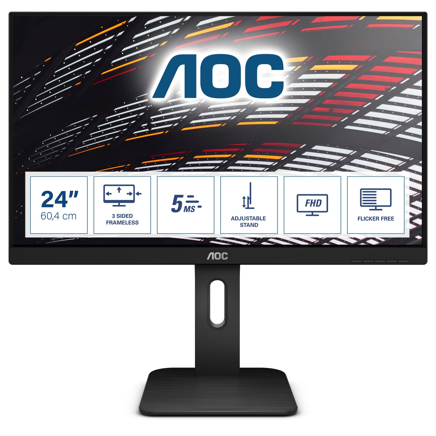 AOC P1 24P1 platta pc-skärmar 60,5 cm (23.8") 1920 x 1080 pixlar Full HD LED Svart