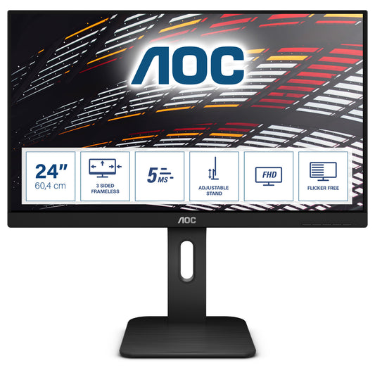 AOC P1 24P1 platta pc-skärmar 60,5 cm (23.8") 1920 x 1080 pixlar Full HD LED Svart