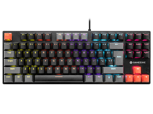 Tracer Blade 87 tangentbord Spela USB QWERTY Engelsk Svart, Grå, Röd