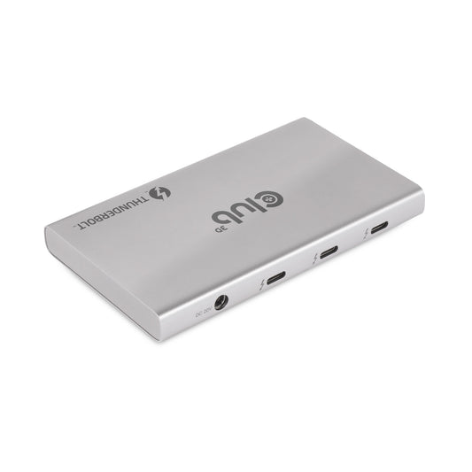 CLUB3D CSV-1580 dockningsstationer för bärbara datorer Dockning Thunderbolt 4 Silver