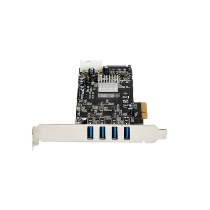 StarTech.com PCI Express (PCIe) SuperSpeed USB 3.0-kortadapter med 4 portar och 4 dedicerade kanaler på 5 Gbps – UASP – SATA/LP4-ström