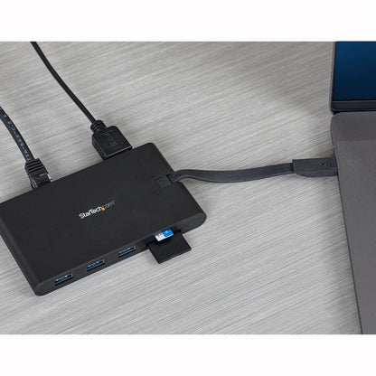 StarTech.com USB-C Multiportadapter med HDMI och VGA - 3x USB 3.0 - SD - PD 3.0 - omlindningskabel