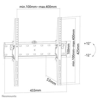 Neomounts FPMA-W350BLACK tv-fäste 139,7 cm (55") Svart