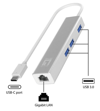 LevelOne USB-0504 nätverkskort Ethernet 1000 Mbit/s