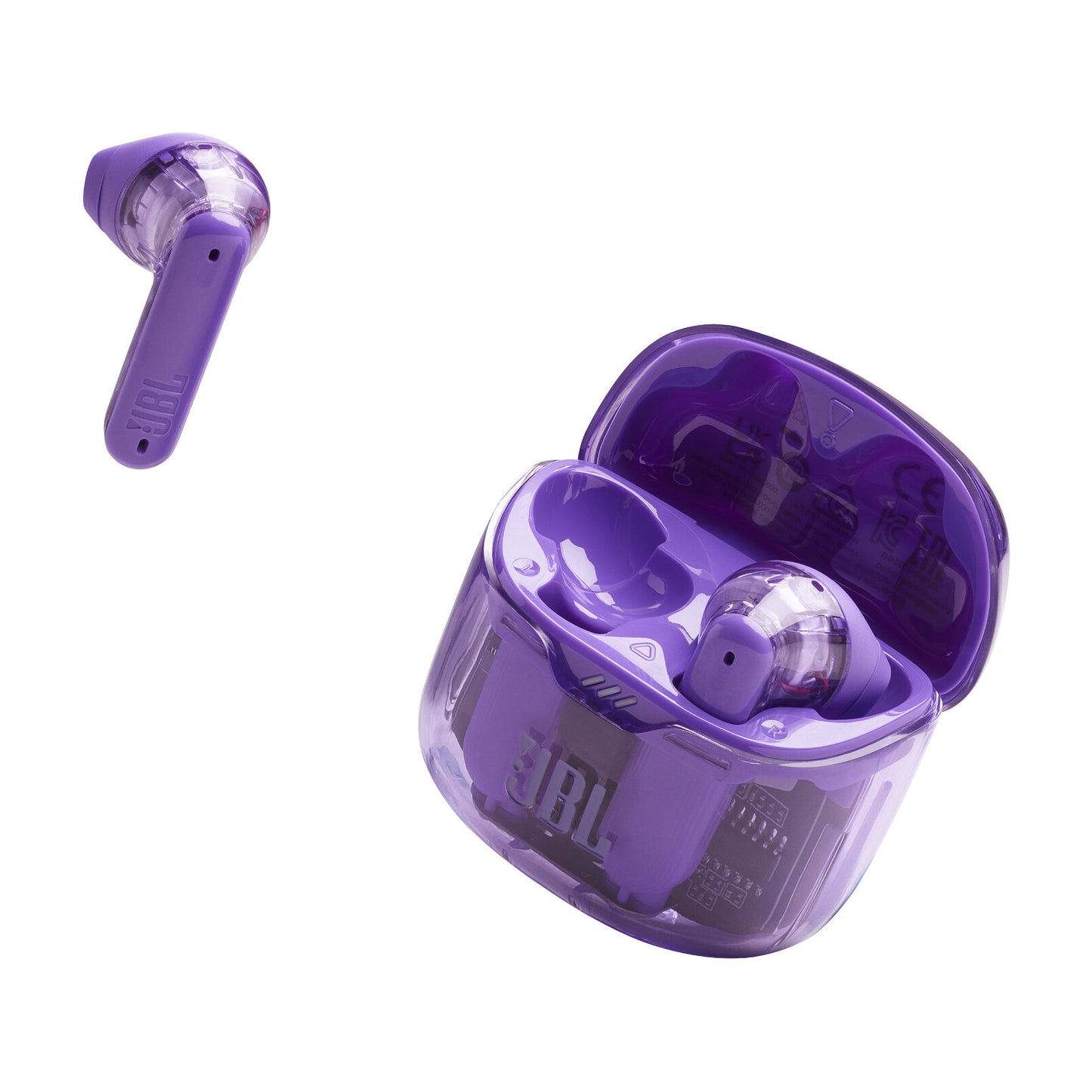 JBL Tune Flex Ghost Edition Headset True Wireless Stereo (TWS) I öra Samtal/musik Bluetooth Lila, Translucent