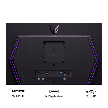 LG 27GS95QE-B platta pc-skärmar 67,3 cm (26.5") 2560 x 1440 pixlar Quad HD OLED Svart