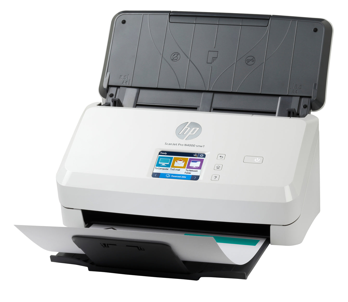 HP ScanJet Pro N4000 snw1 Arkmatad skanner 600 x 600 DPI A4 Svart, Vit