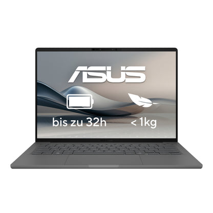 ASUS Zenbook A14 UX3407QA-QD496W Copilot+ PC Snapdragon X1-26-100 Bärbar dator 35,6 cm (14") WUXGA 32 GB LPDDR5x-SDRAM 1 TB SSD Wi-Fi 6E (802.11ax) Windows 11 Home tyska Grå