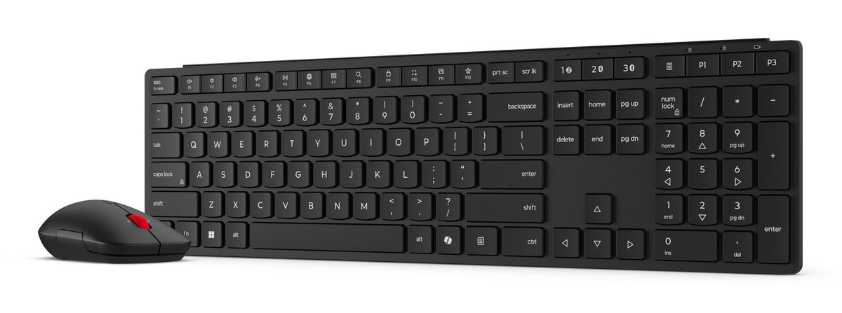 Lenovo 4X31S04814 tangentbord Mus inkluderad Kontor Trådlös RF + Bluetooth tyska Svart