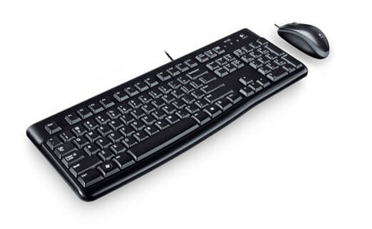 Logitech Desktop MK120 tangentbord Mus inkluderad USB QWERTZ Slovakiska Svart