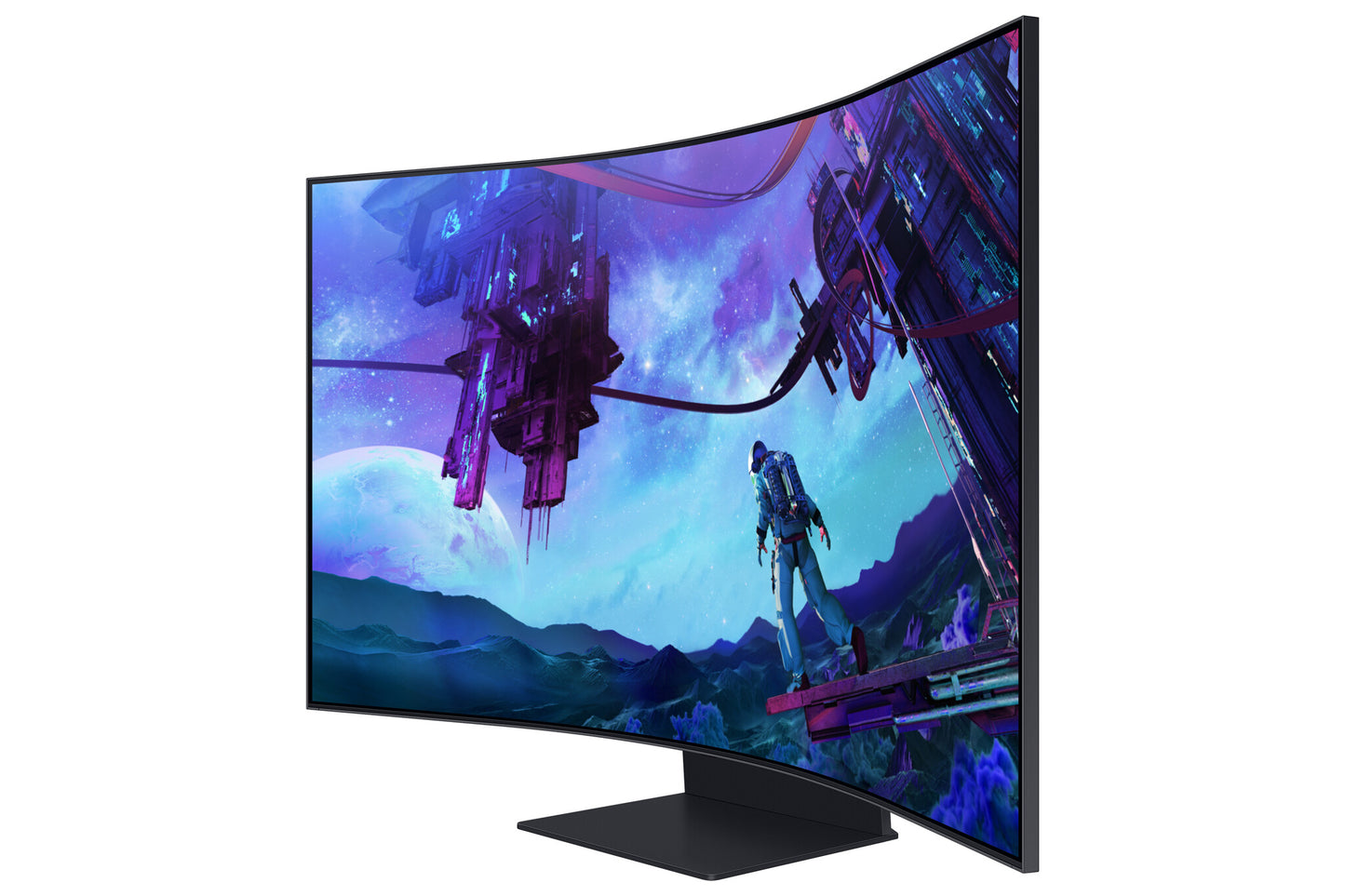Samsung G97NC platta pc-skärmar 139,7 cm (55") 3840 x 2160 pixlar 4K Ultra HD LED Svart