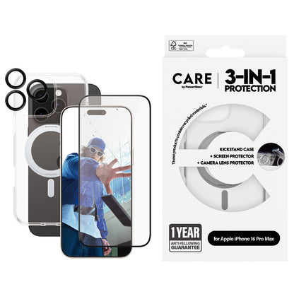PanzerGlass CARE™ by ® 3-in-1 Ceramic Bundle iPhone 16 Pro Max Genomskinligt skärmskydd Apple 1 styck