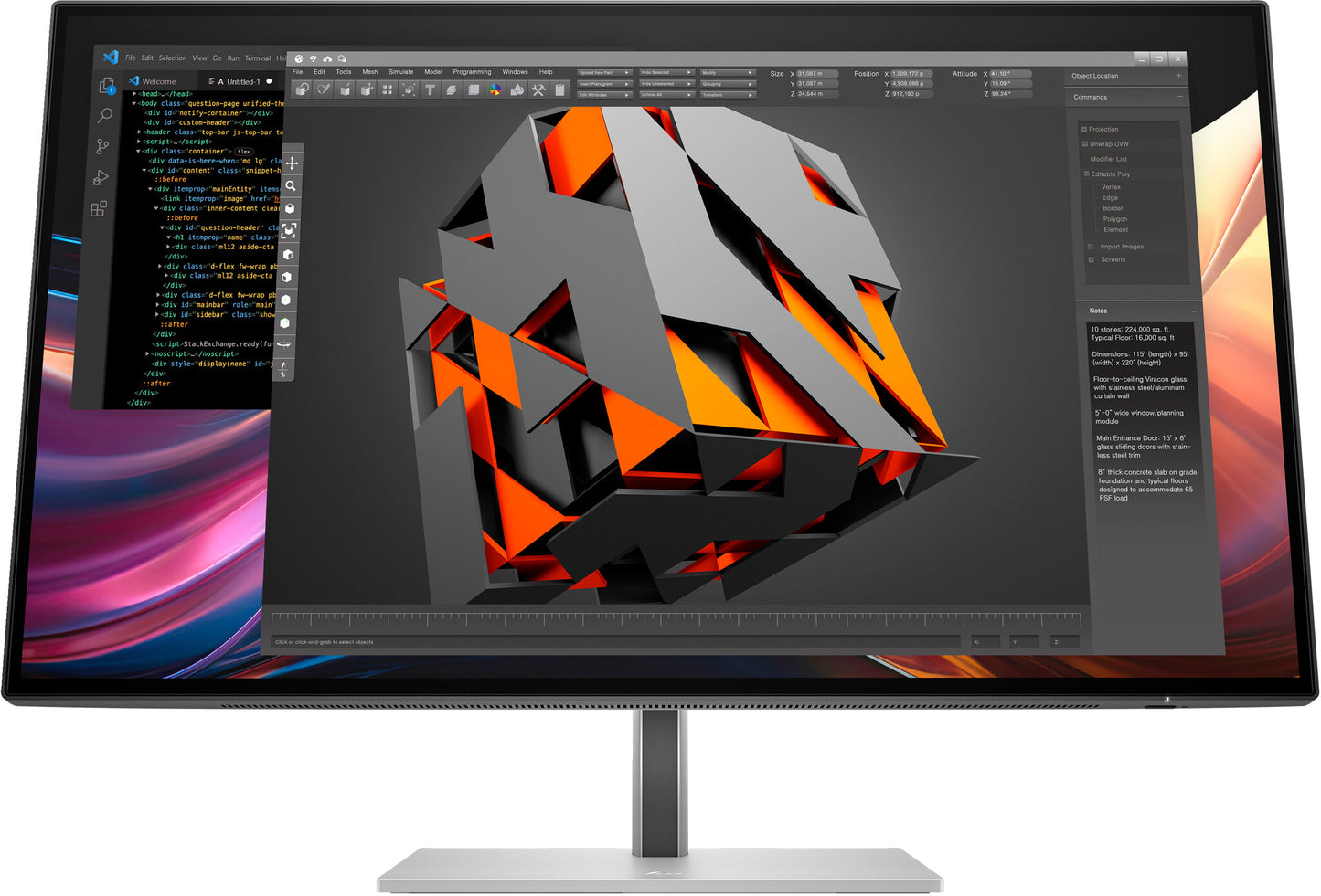 HP Series 7 Pro 27 tum QHD Monitor - 727pq utan PVC