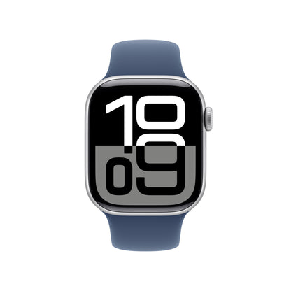 Apple Watch Series 10 OLED 42 mm Digital 374 x 446 pixlar Pekskärm Silver Wi-Fi GPS