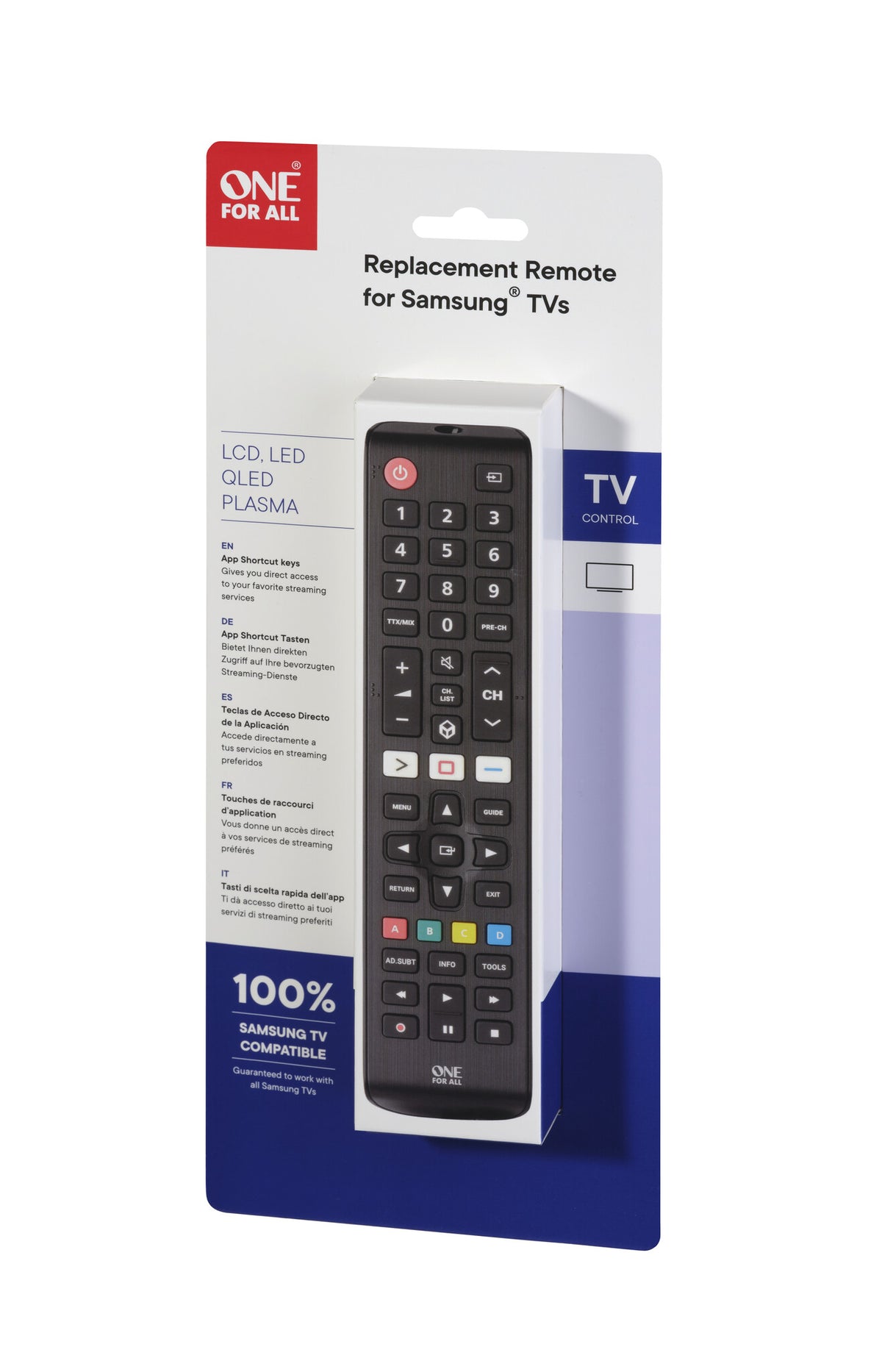 One For All TV Replacement Remotes alternativ TV-fjärrkontroll Samsung