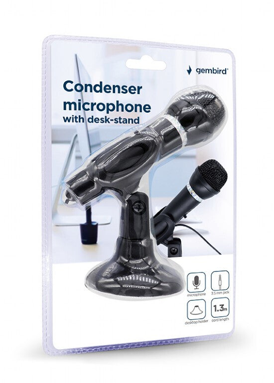 Gembird MIC-D-04 mikrofoner Svart Bordsmikrofon