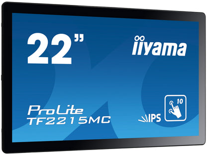 iiyama ProLite TF2215MC-B2 platta pc-skärmar 54,6 cm (21.5") 1920 x 1080 pixlar Full HD LED Pekskärm Flera användare Svart