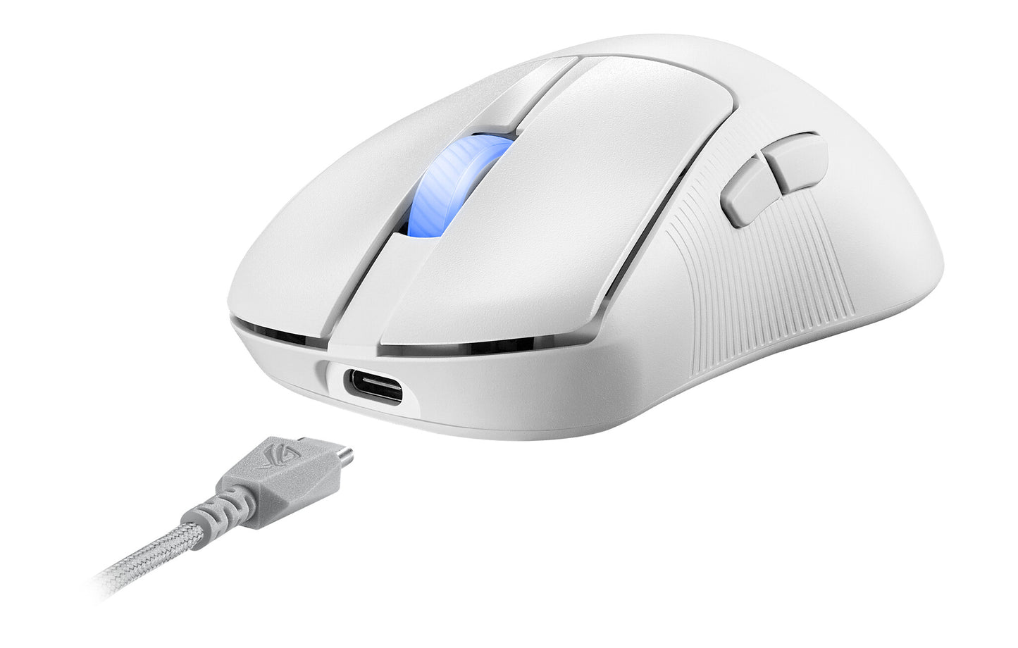 ASUS ROG Keris II Ace Wireless AimPoint White datormöss Spela högerhand RF Wireless + Bluetooth + USB Type-A Optisk 42000 DPI