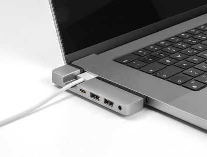 DeLOCK 87757 dockningsstationer för bärbara datorer Dockning Thunderbolt 4 Svart, Grå