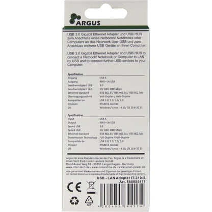 Inter-Tech Argus IT-310-S USB 3.2 Gen 1 (3.1 Gen 1) Type-A Grå