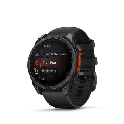 Garmin Fenix 8 3,56 cm (1.4") AMOLED 47 mm Digital 454 x 454 pixlar Pekskärm Svart Wi-Fi GPS