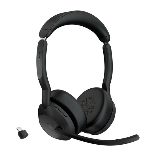 Jabra Evolve2 55 Headset Trådlös Huvudband Kontor/callcenter Bluetooth Svart