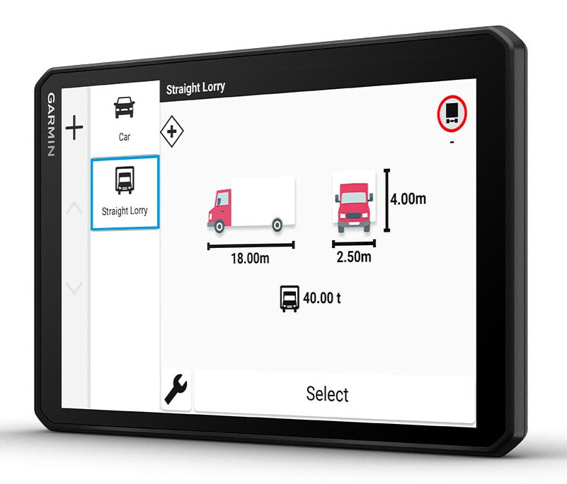 Garmin dēzl LGV820 navigatorer Fast 20,3 cm (8") TFT Pekskärm 405 g Svart