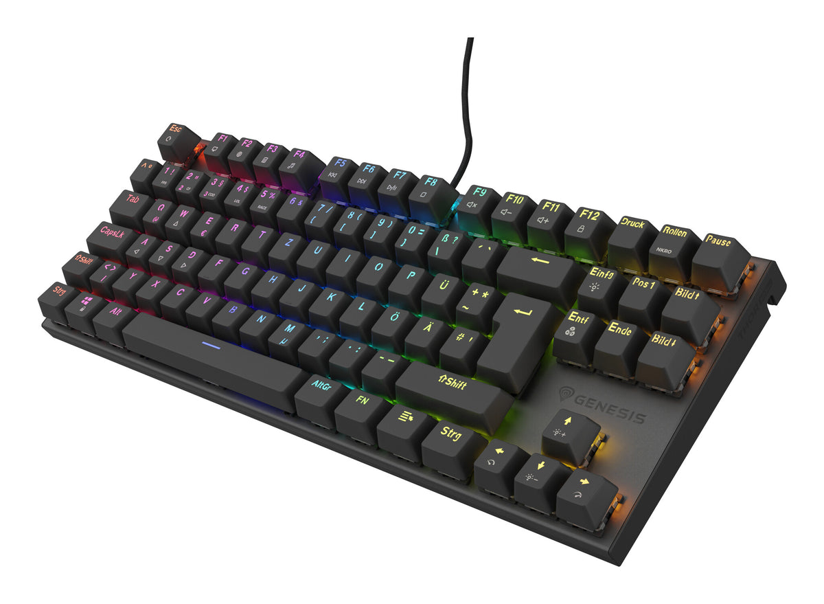 GENESIS Thor 303 TKL tangentbord Spela USB QWERTZ tyska Svart