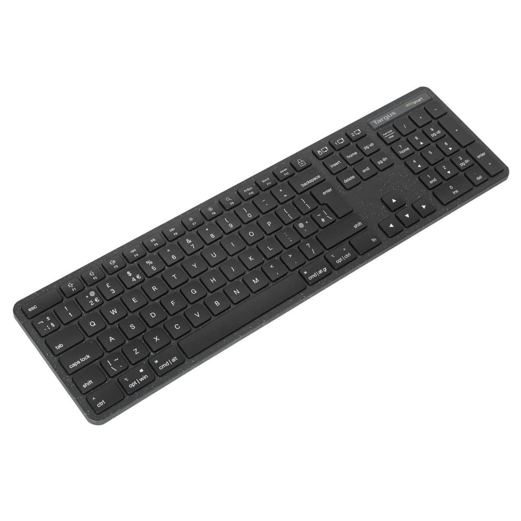 Targus EcoSmart AKB873NO tangentbord Universal Trådlös RF + Bluetooth QWERTY Nordic Svart