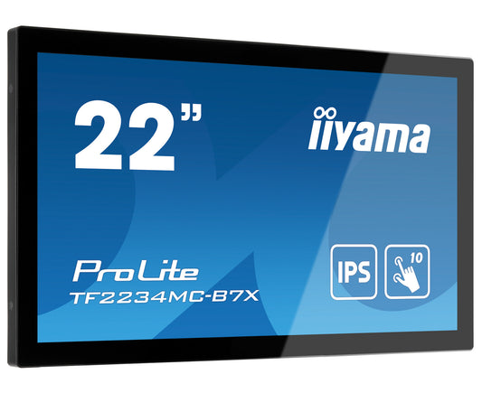 iiyama ProLite TF2234MC-B7X platta pc-skärmar 54,6 cm (21.5") 1920 x 1080 pixlar Full HD LED Pekskärm Flera användare Svart