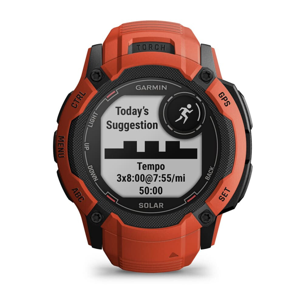 Garmin Instinct 2X Solar 2,79 cm (1.1") MIP 50 mm Digital 176 x 176 pixlar Pekskärm Röd GPS