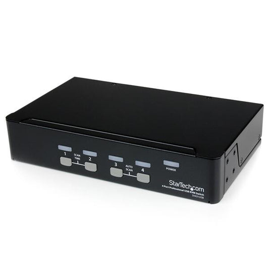 StarTech.com Professionell VGA USB KVM-switch med 4 portar och hubb