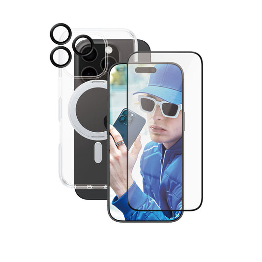 PanzerGlass CARE by ® Feature 3-in-1 Ceramic Bundle iPhone 16 Pro Genomskinligt skärmskydd Apple 1 styck