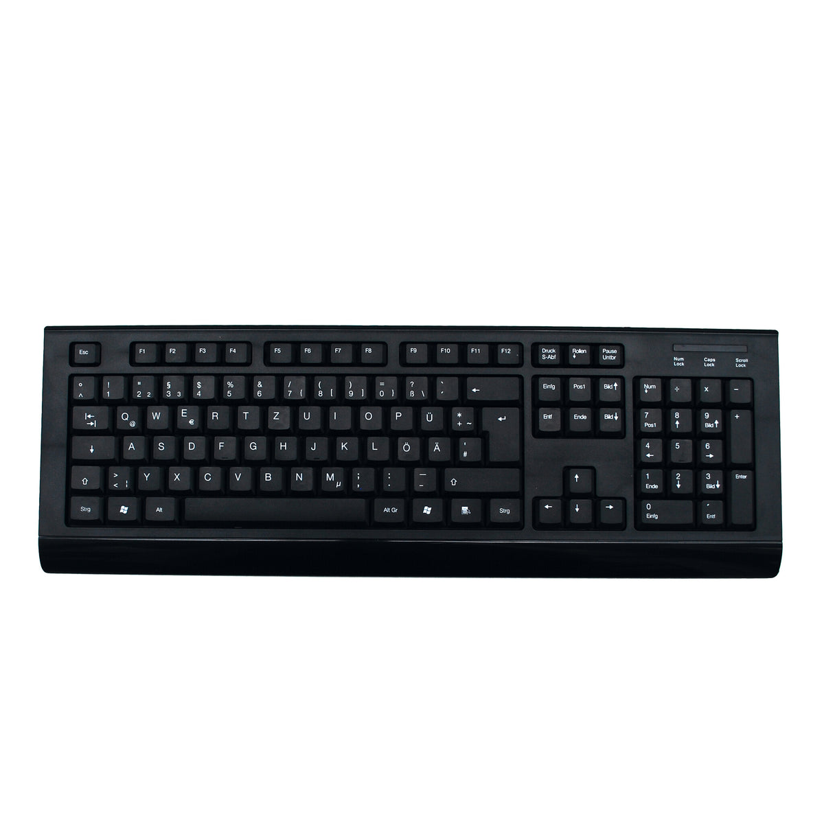MediaRange MROS104 tangentbord Mus inkluderad Kontor RF Trådlös QWERTY tyska Svart
