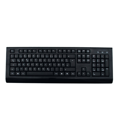 MediaRange MROS104 tangentbord Mus inkluderad Kontor RF Trådlös QWERTY tyska Svart
