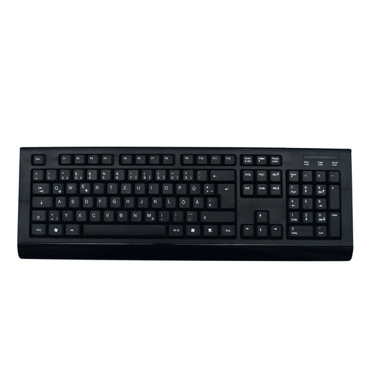 MediaRange MROS104 tangentbord Mus inkluderad Kontor RF Trådlös QWERTY tyska Svart