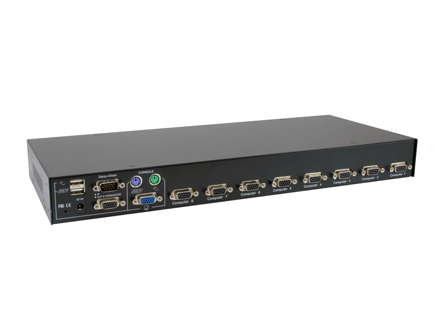 LevelOne KVM-3208 KVM-switchar Rackmontering Svart