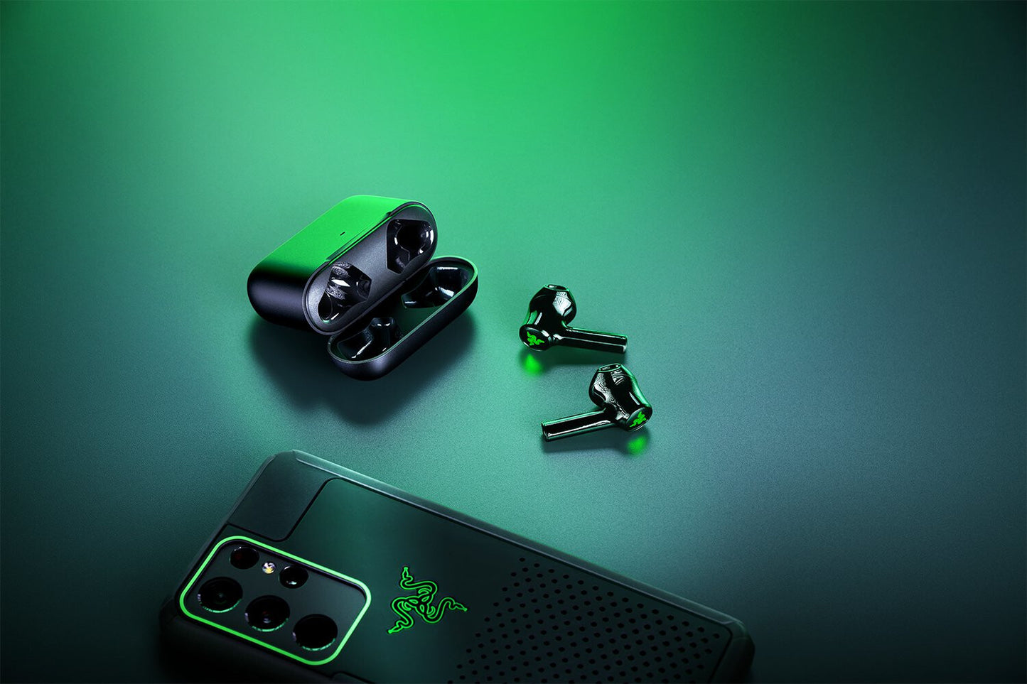 Razer Hammerhead X Hörlurar Trådlös I öra Samtal/musik Bluetooth Svart, Grön