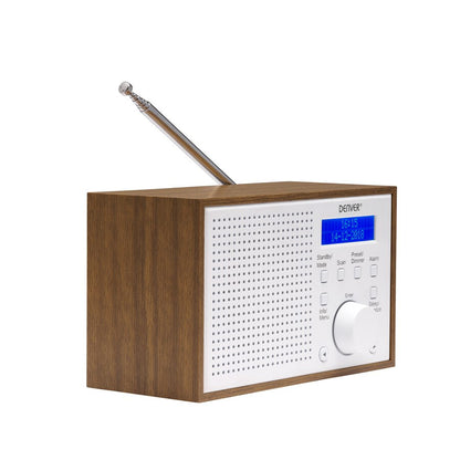 Denver DAB-46WHITE Internet Analog och digital Brun, Vit