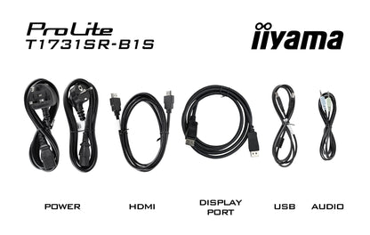 iiyama ProLite T1731SR-B1S platta pc-skärmar 43,2 cm (17") 1280 x 1024 pixlar SXGA LCD Pekskärm Svart