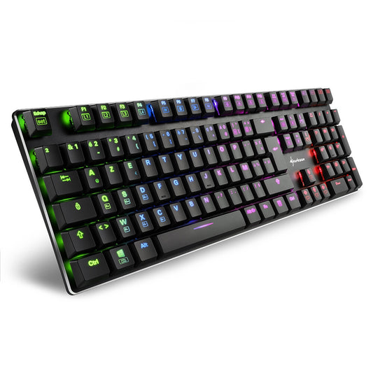 Sharkoon PureWriter RGB tangentbord Spela USB AZERTY Fransk Svart