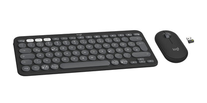 Logitech 920-012203 tangentbord Mus inkluderad Universal Trådlös RF + Bluetooth QWERTZ tyska grafit