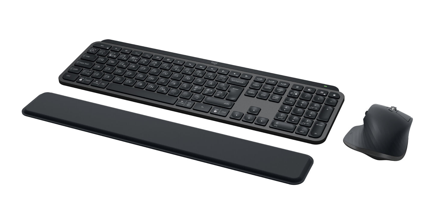 Logitech MX Keys S Combo tangentbord Mus inkluderad Kontor Bluetooth Nordic grafit