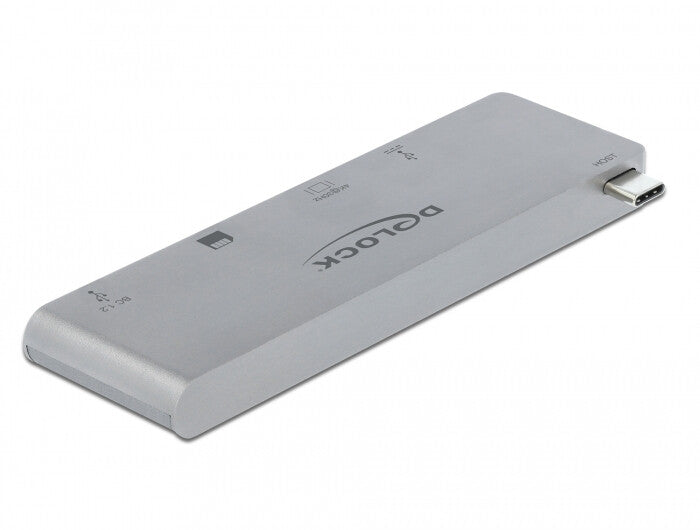 DeLOCK 87745 dockningsstationer för bärbara datorer USB 3.2 Gen 1 (3.1 Gen 1) Type-C Grå