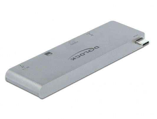 DeLOCK 87745 dockningsstationer för bärbara datorer USB 3.2 Gen 1 (3.1 Gen 1) Type-C Grå