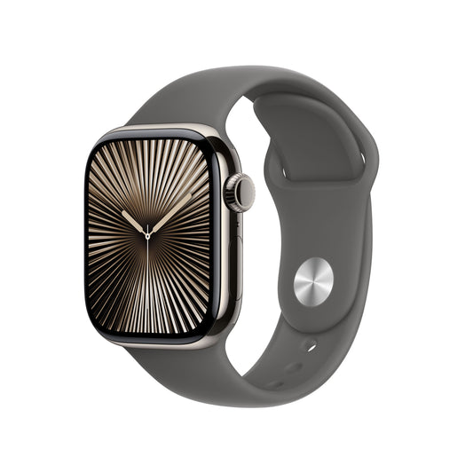 Apple Watch Series 10 OLED 42 mm Digital 374 x 446 pixlar Pekskärm 4G Titan Wi-Fi GPS